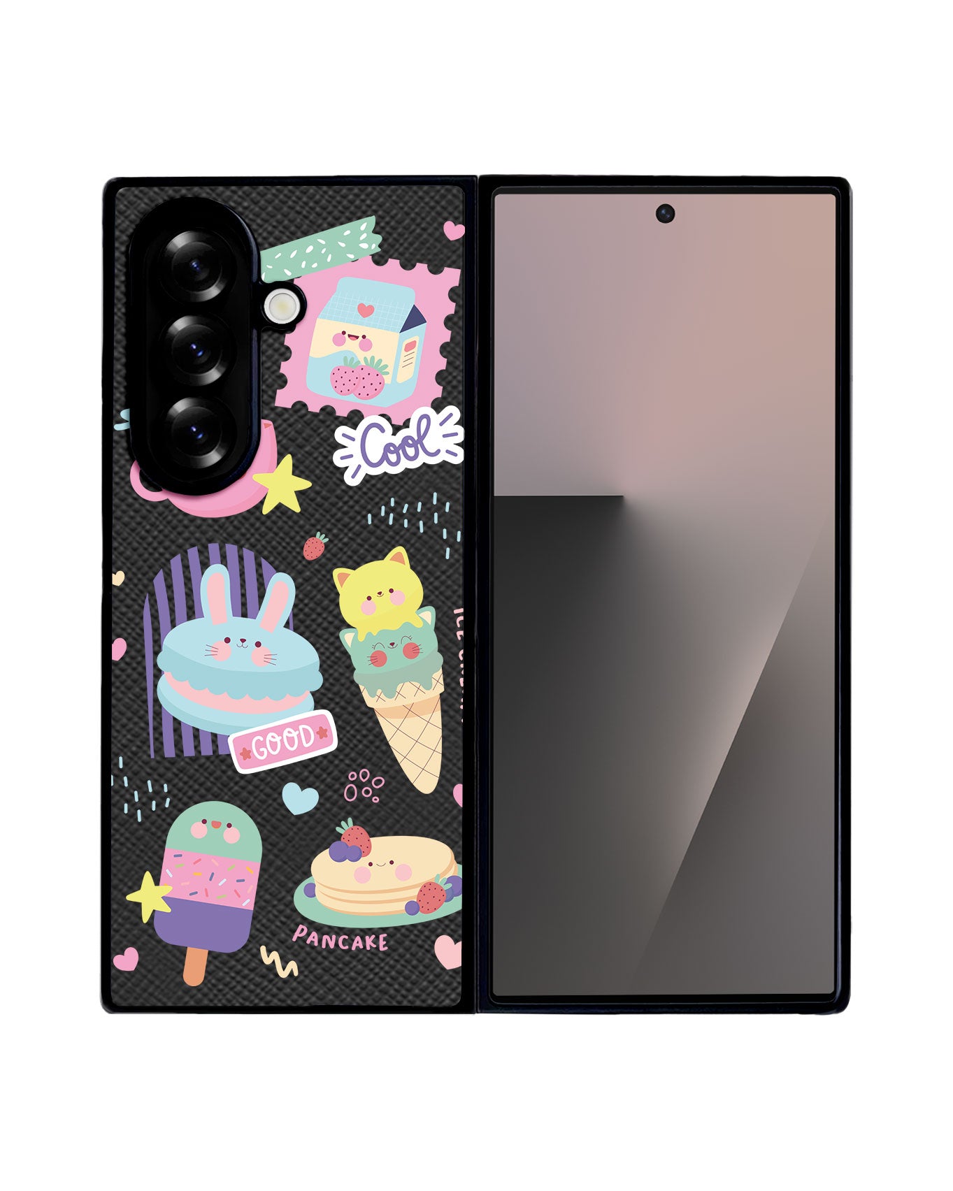 Android Flip / Fold Leather Grip - Sweet Cafe