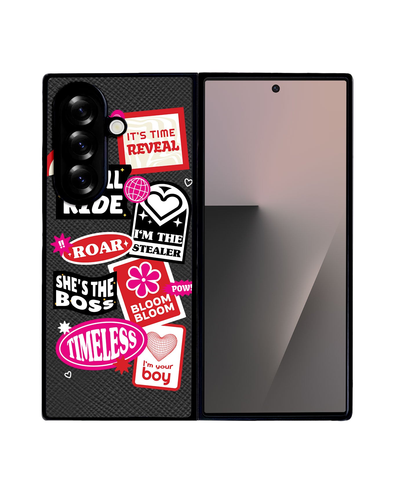 Android Flip / Fold Leather Grip - The Boyz Song Sticker Pack