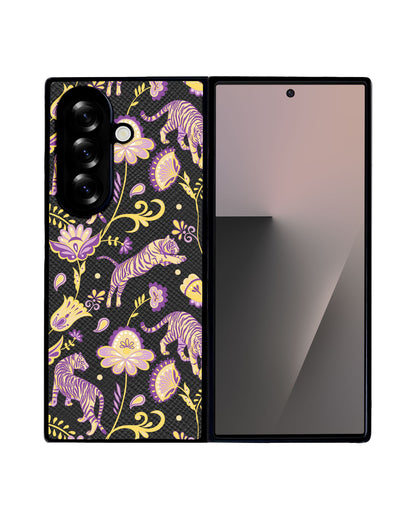 Android Flip / Fold Leather Grip - Tiger & Floral 4.0