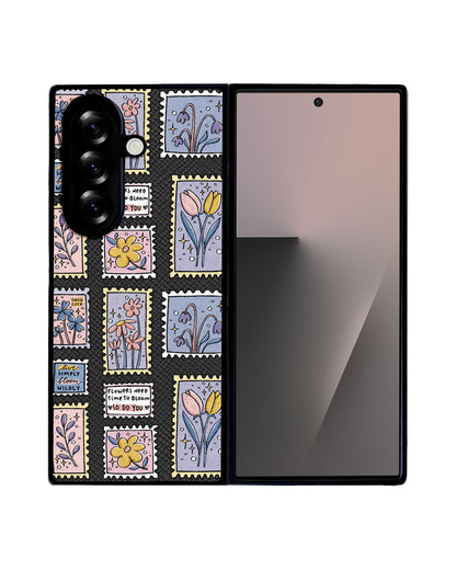 Android Flip / Fold Leather Grip - Time to Bloom