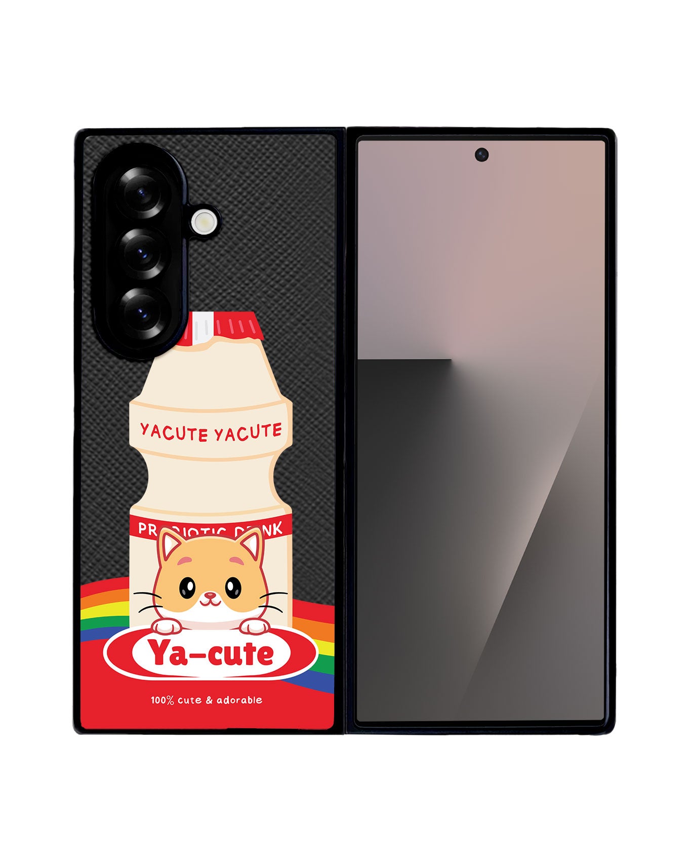 Android Flip / Fold Leather Grip - Yacute Cat