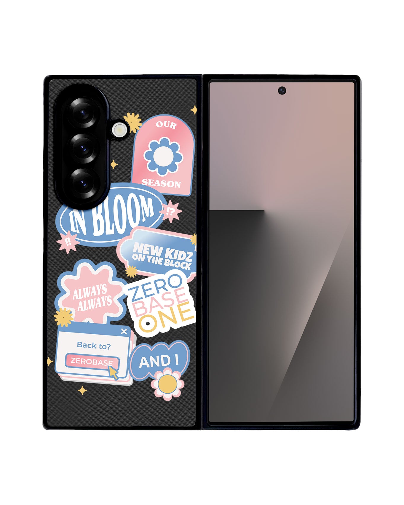 Android Flip / Fold Leather Grip - Zerobaseone Song Sticker Pack