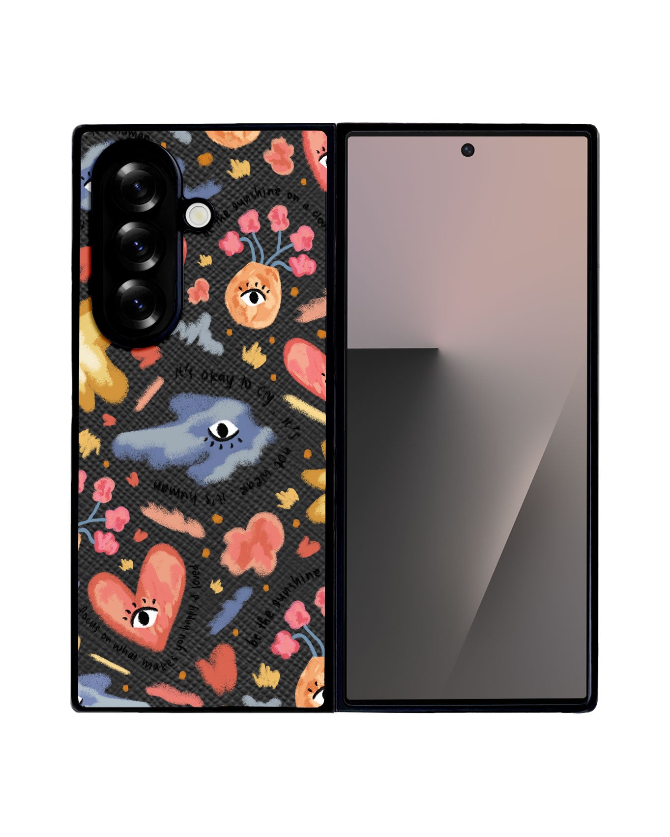 Android Flip / Fold Leather Grip - Abstract Lovers