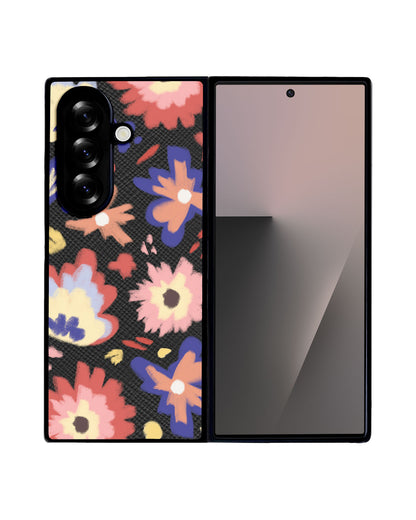 Android Flip / Fold Leather Grip - Flower Lovers