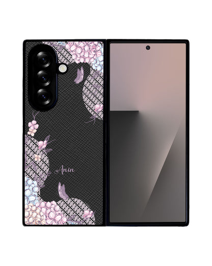 Android Flip / Fold Leather Grip - Batik Floral