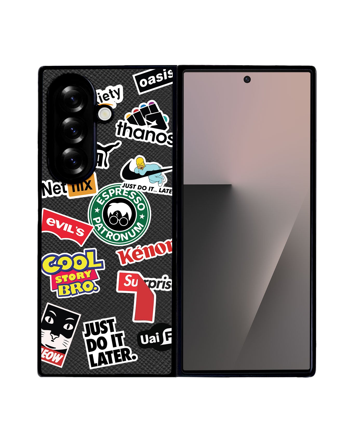 Android Flip / Fold Leather Grip - Brand Parody 1.0