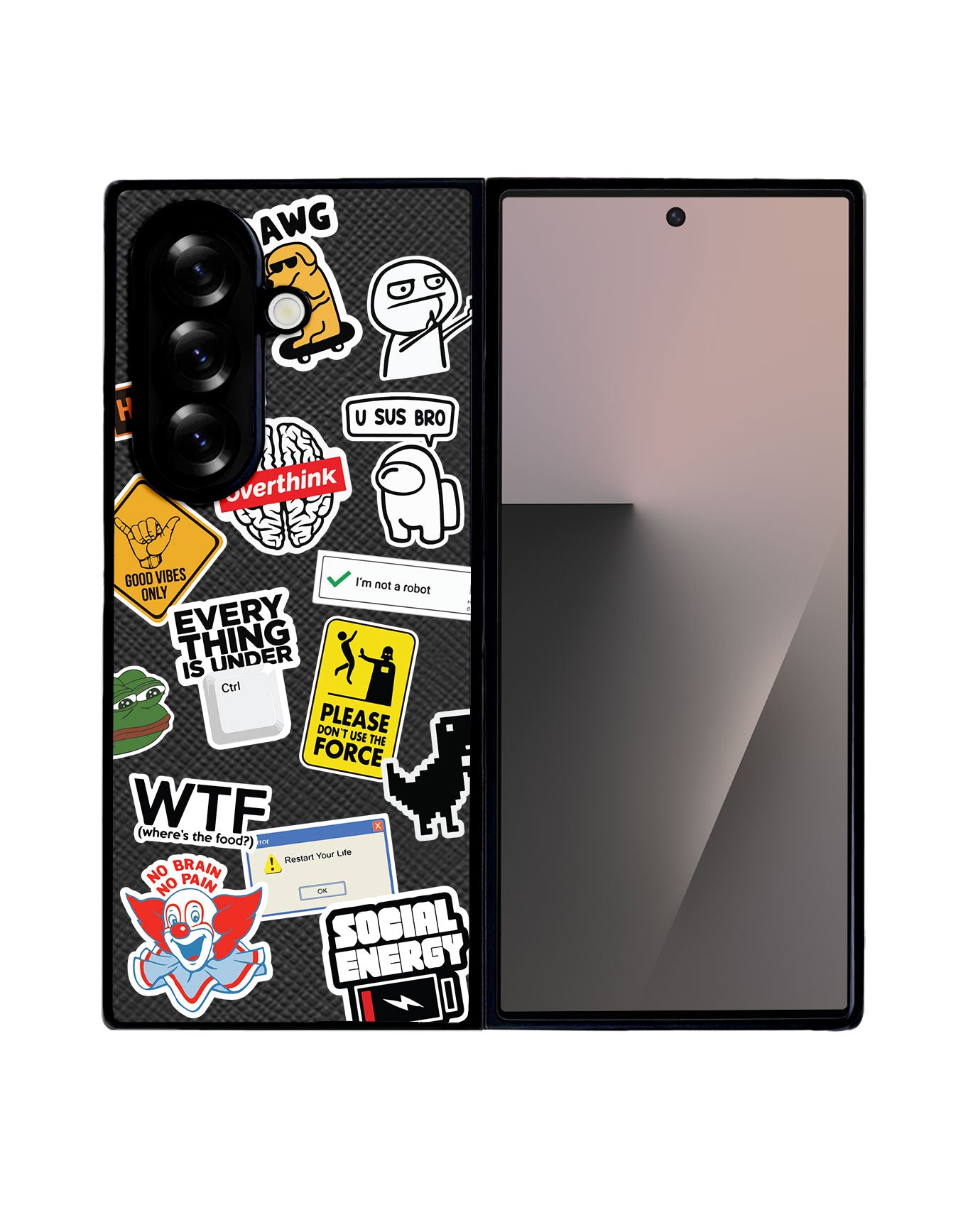 Android Flip / Fold Leather Grip - Brand Parody 2.0