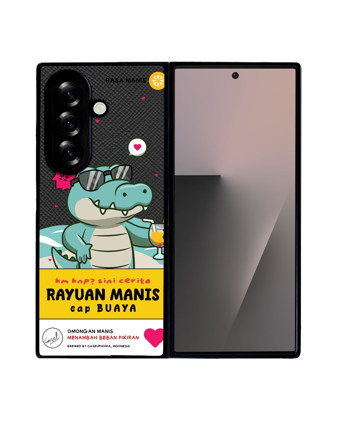 Android Flip / Fold Leather Grip - Cap Buaya