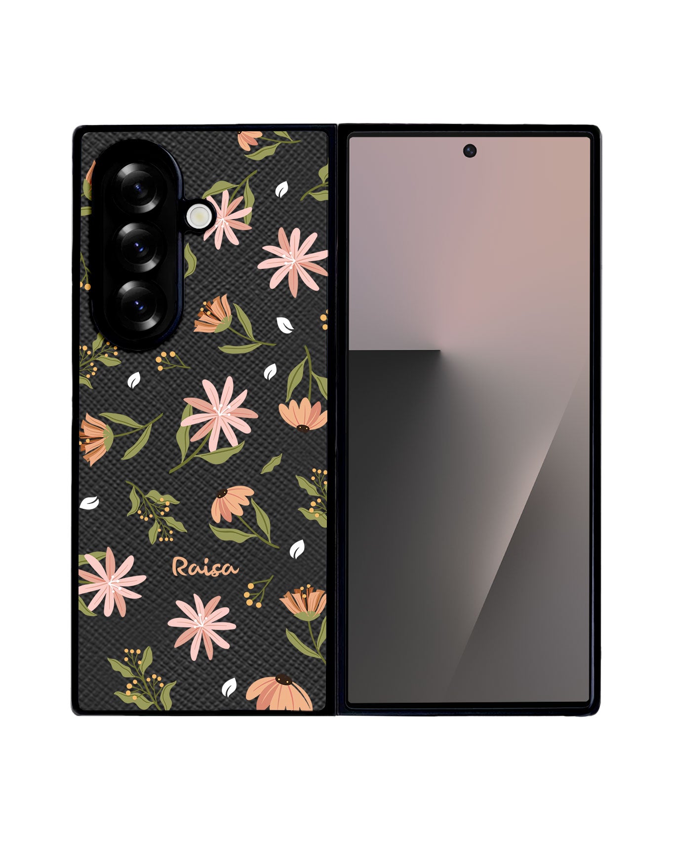 Android Flip / Fold Leather Grip - Cosmos Flower