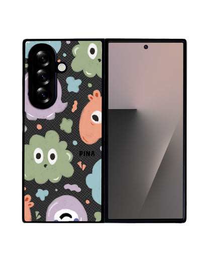 Android Flip / Fold Leather Grip - Cute Monster 2.0