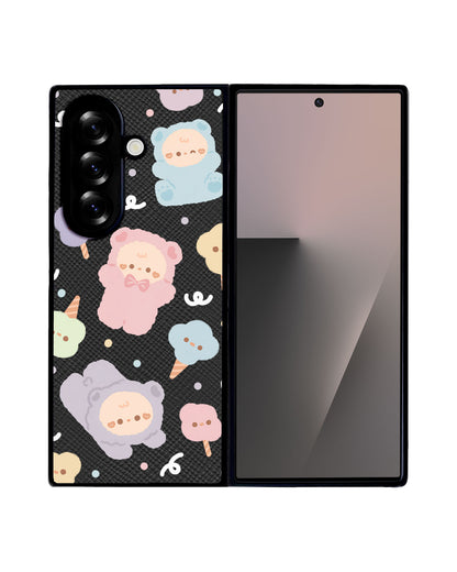 Android Flip / Fold Leather Grip - Cotton Teddy