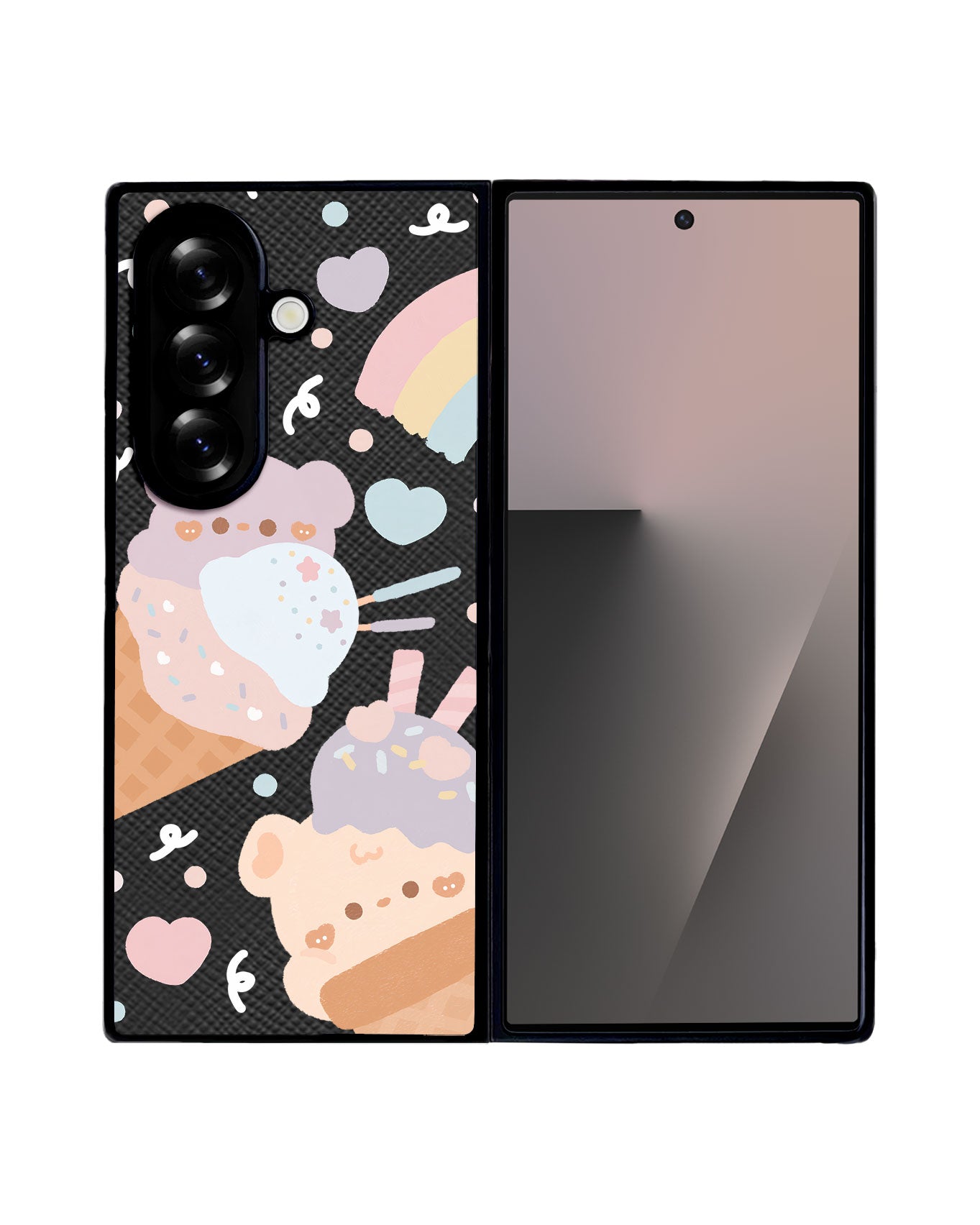 Android Flip / Fold Leather Grip - Ice Cream for Teddy
