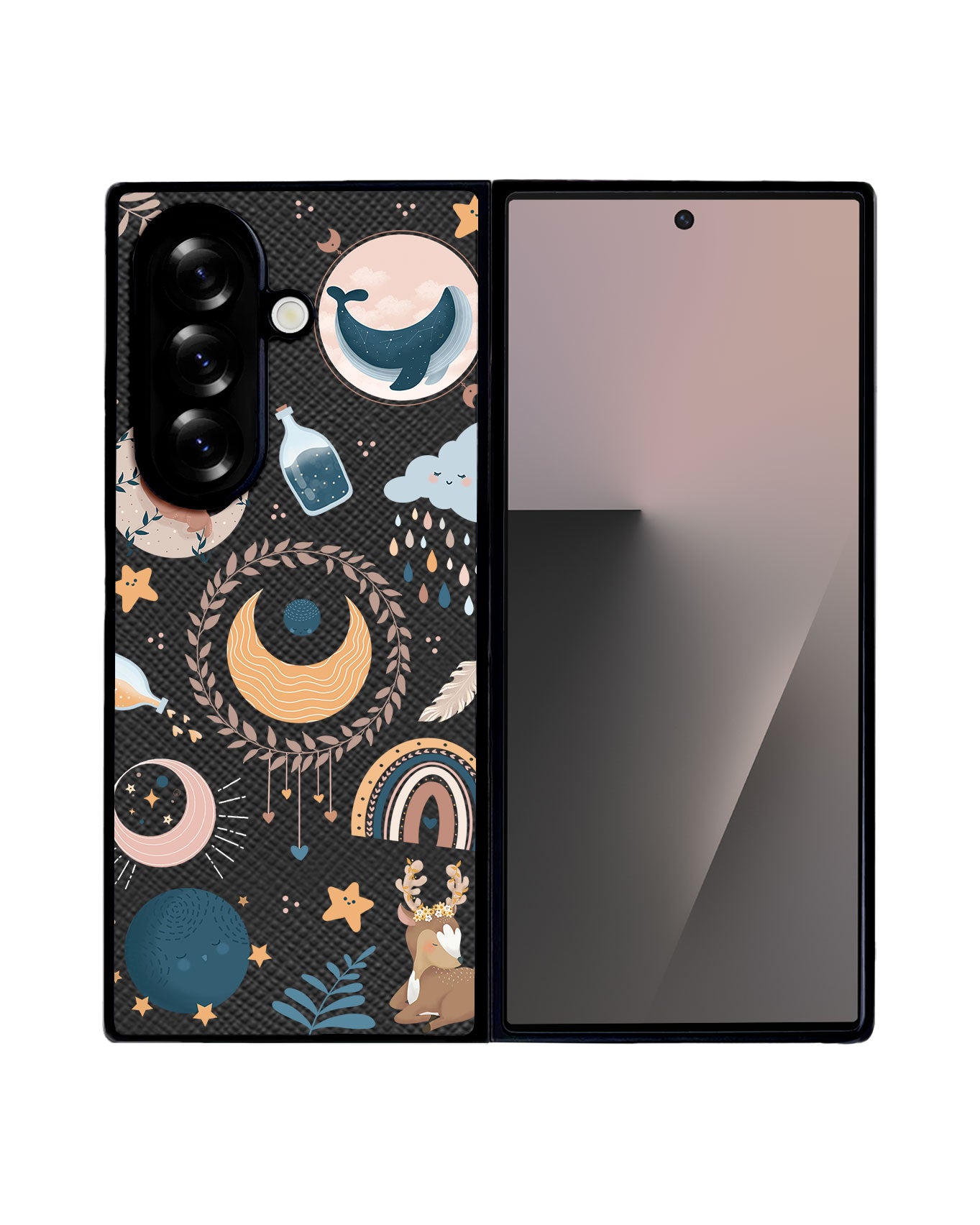 Android Flip / Fold Leather Grip - Boho