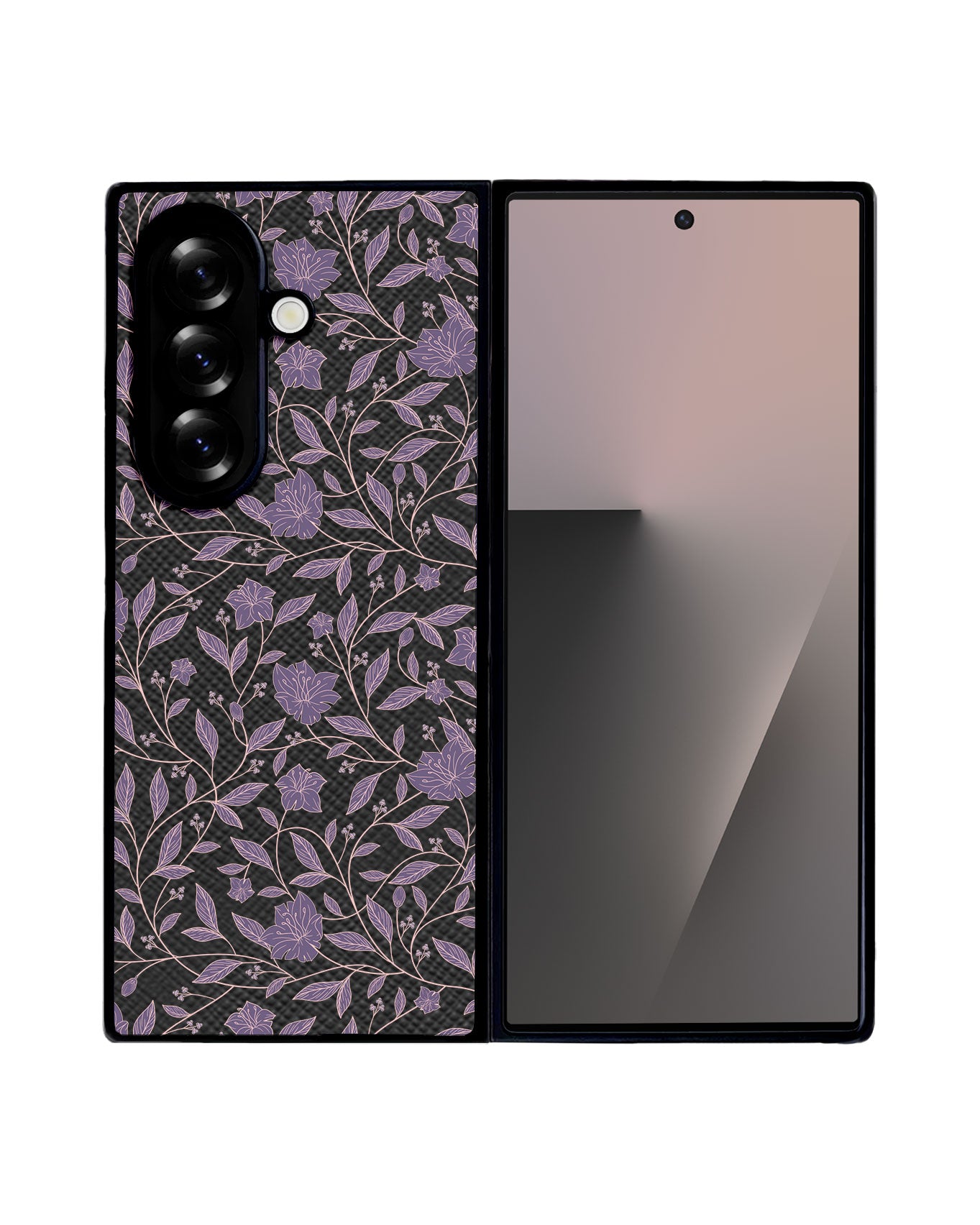 Android Flip / Fold Leather Grip - Sketchy Flower 4.0