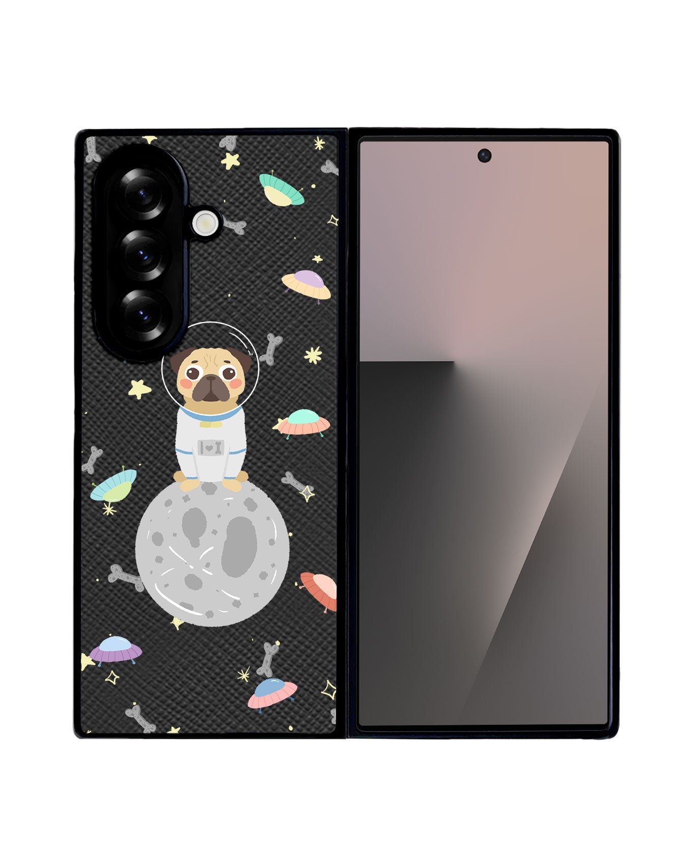 Android Flip / Fold Leather Grip - Pugstronaut