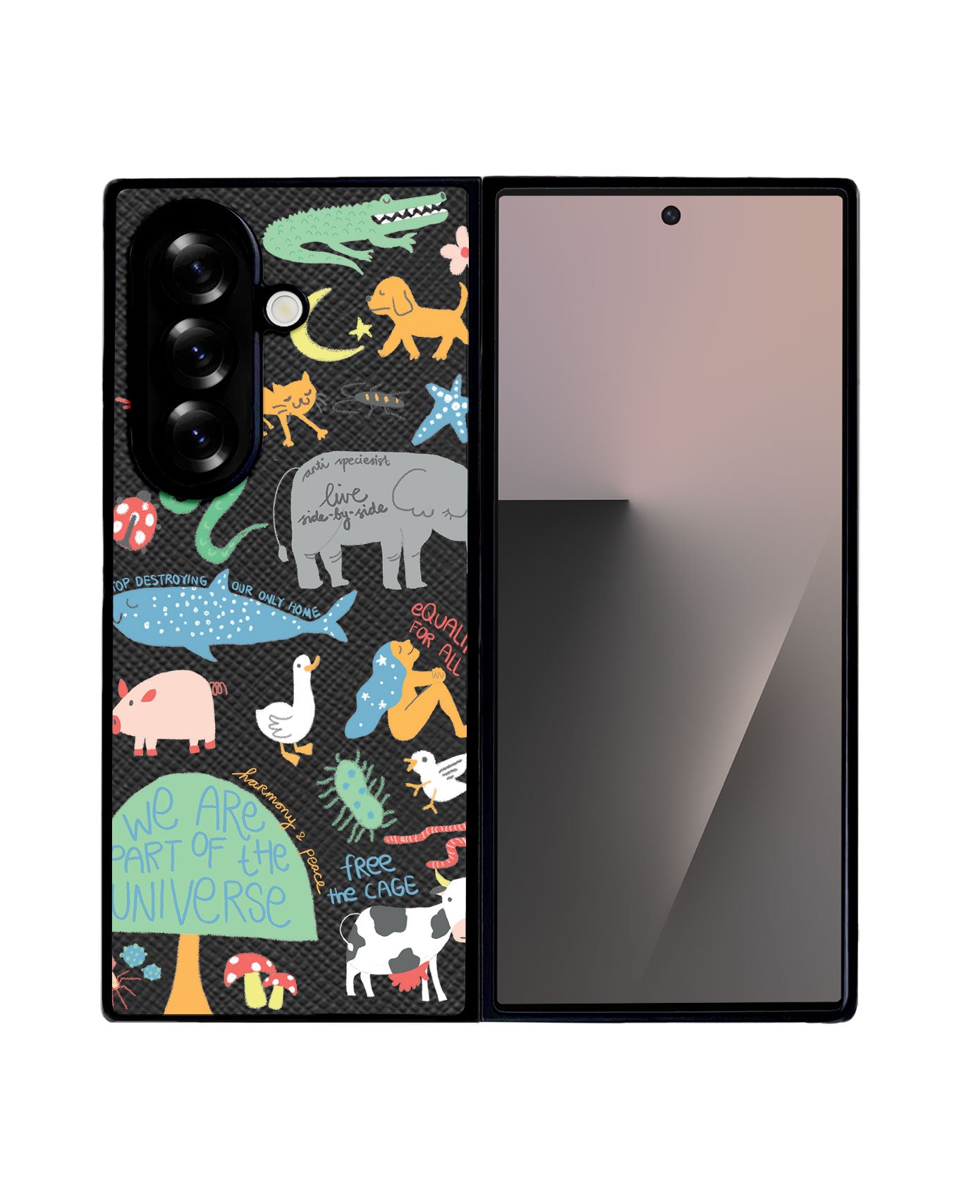 Android Flip / Fold Leather Grip - Equality