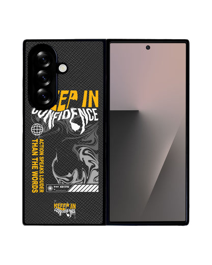 Android Flip / Fold Leather Grip - Keep in Confidence