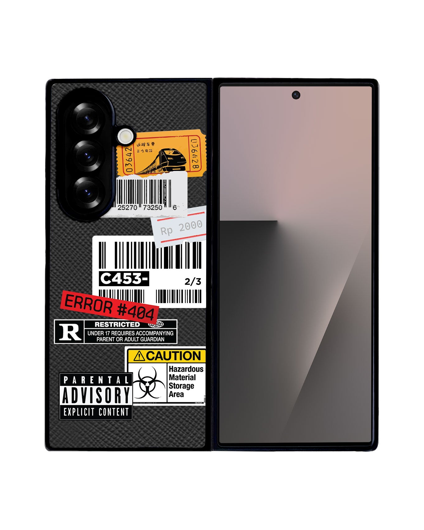 Android Flip / Fold Leather Grip - Label Sticker Pack