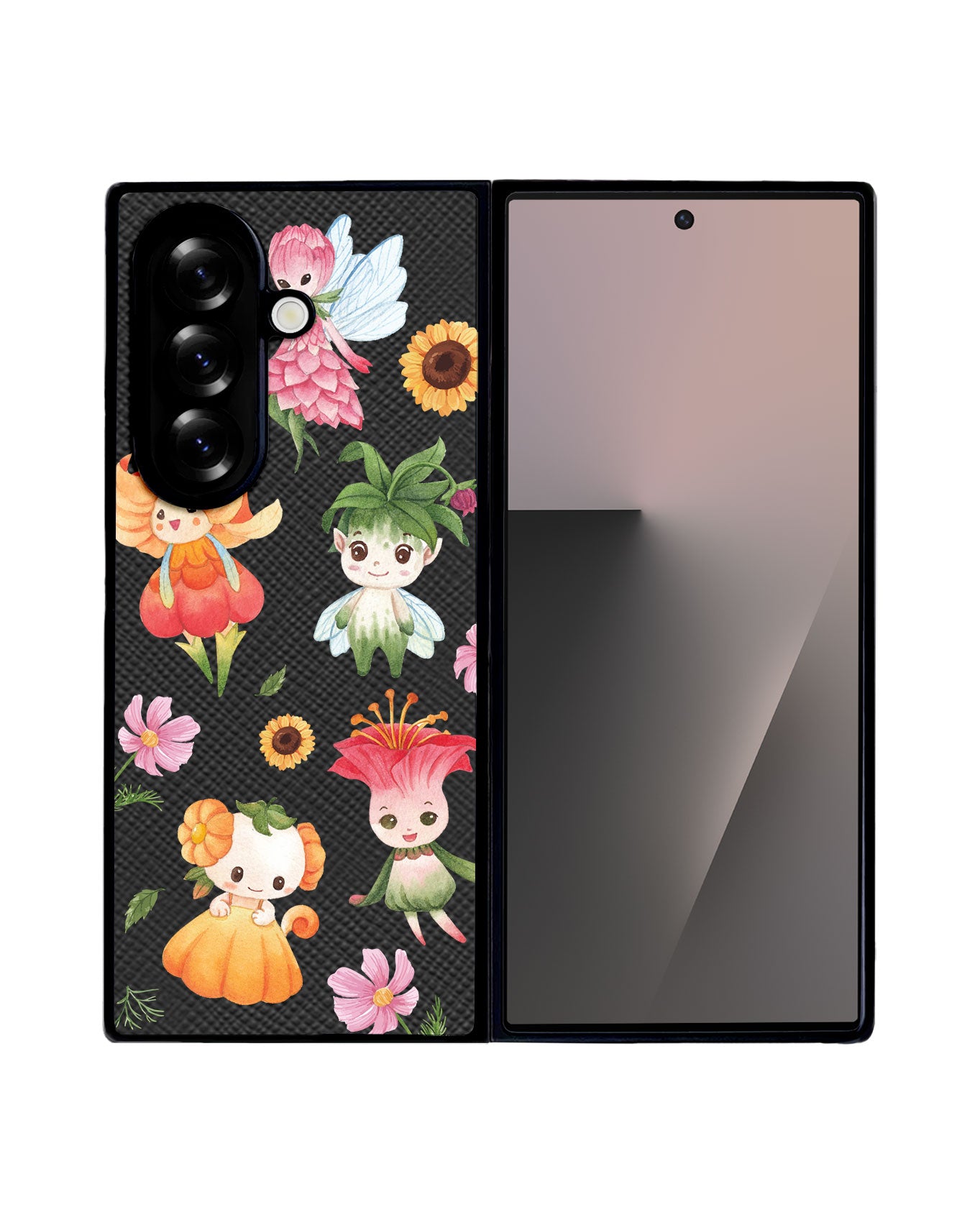 Android Flip / Fold Leather Grip - Magical Garden