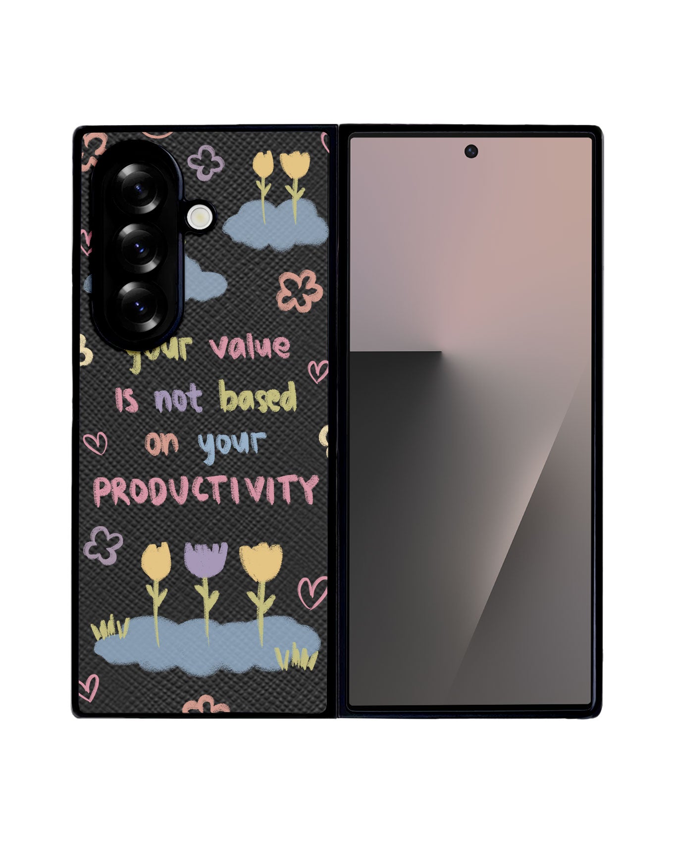 Android Flip / Fold Leather Grip - Positive Energy