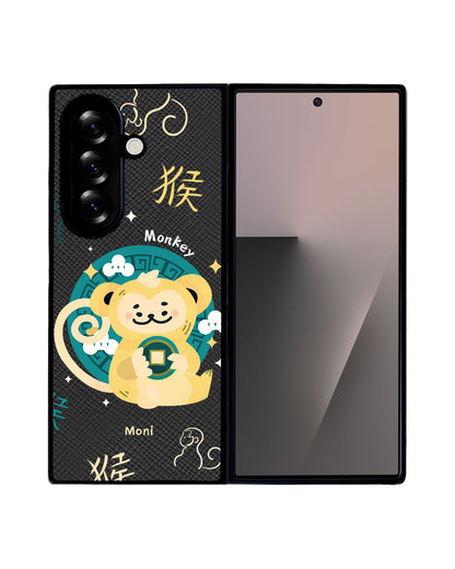 Android Flip / Fold Leather Grip - Monkey (Chinese Zodiac / Shio)