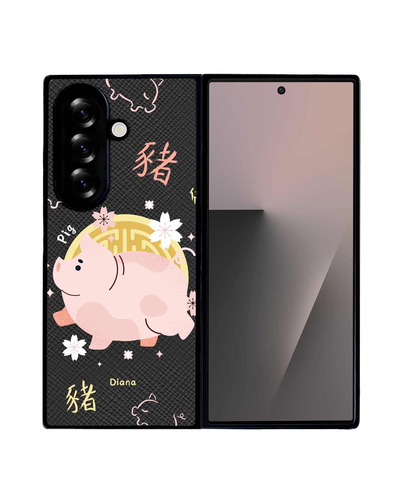 Android Flip / Fold Leather Grip - Pig (Chinese Zodiac / Shio)