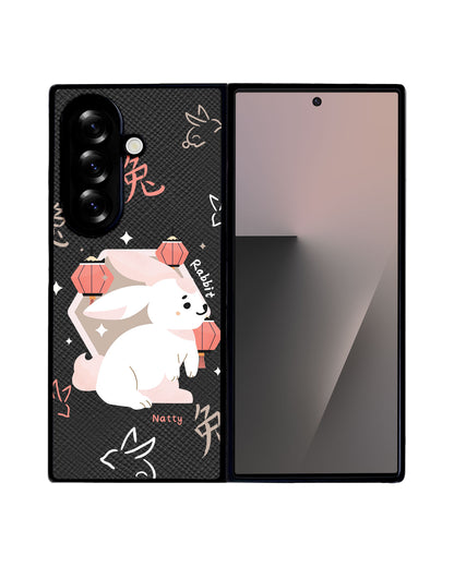 Android Flip / Fold Leather Grip - Rabbit (Chinese Zodiac / Shio)