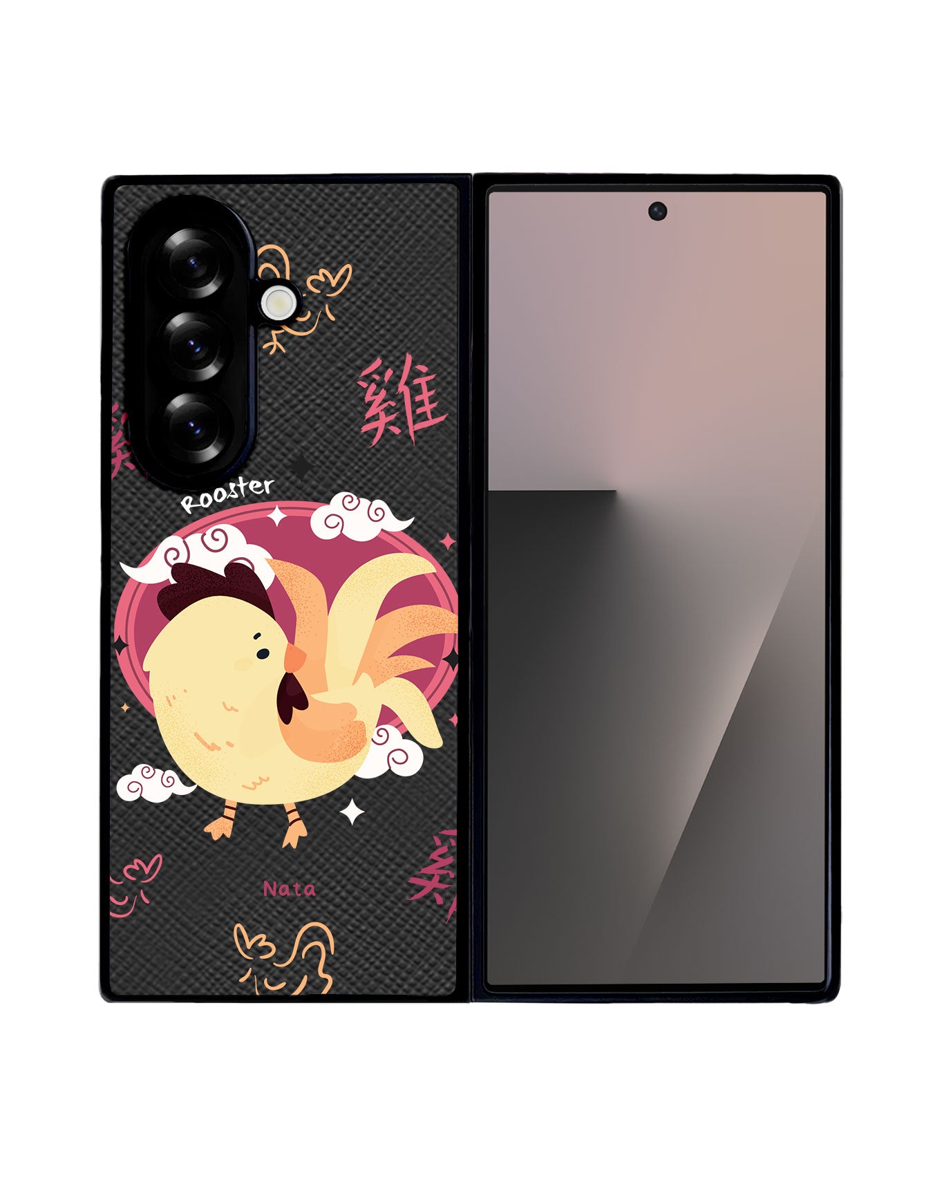 Android Flip / Fold Leather Grip - Rooster (Chinese Zodiac / Shio)