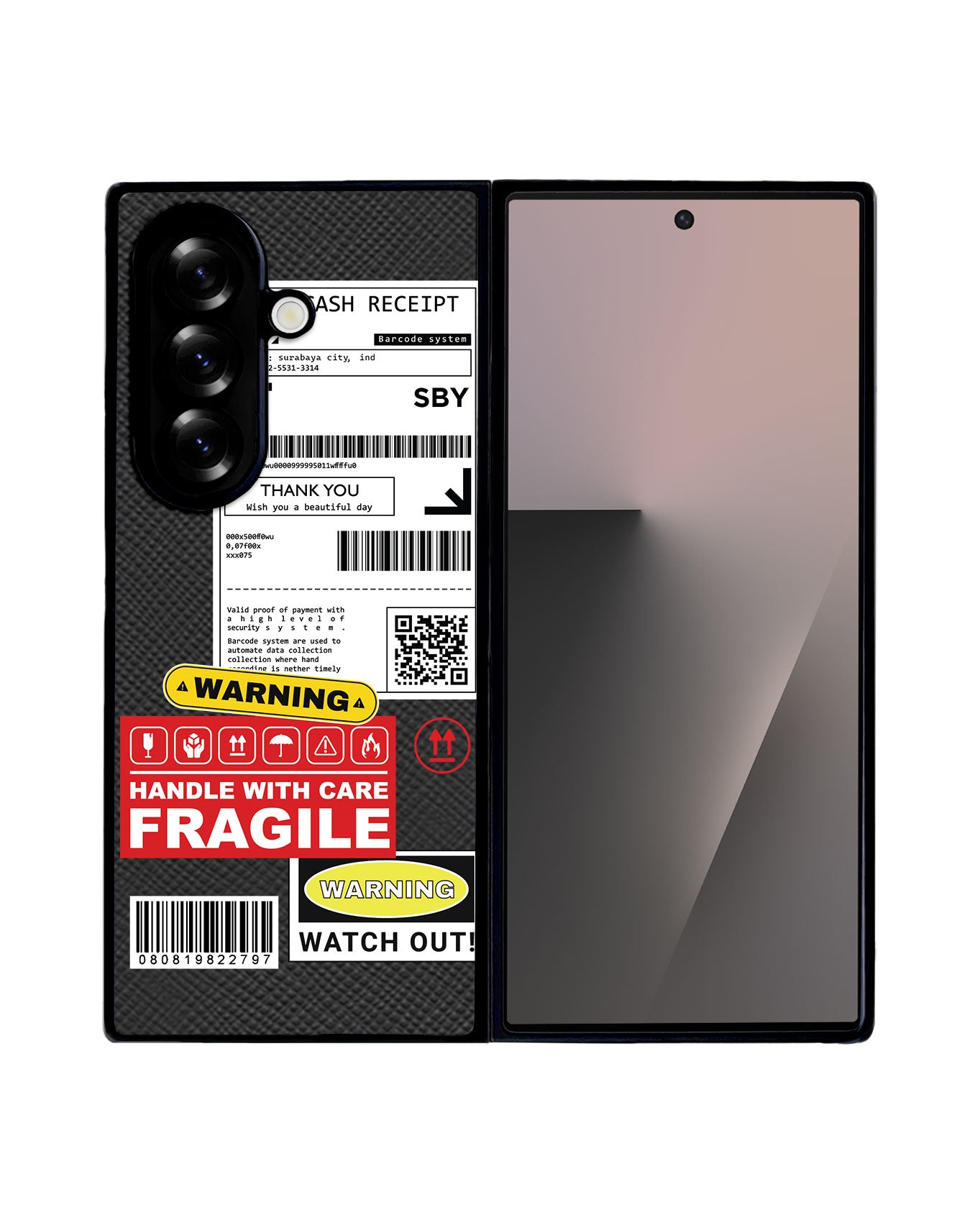 Android Flip / Fold Leather Grip - Shipping Label