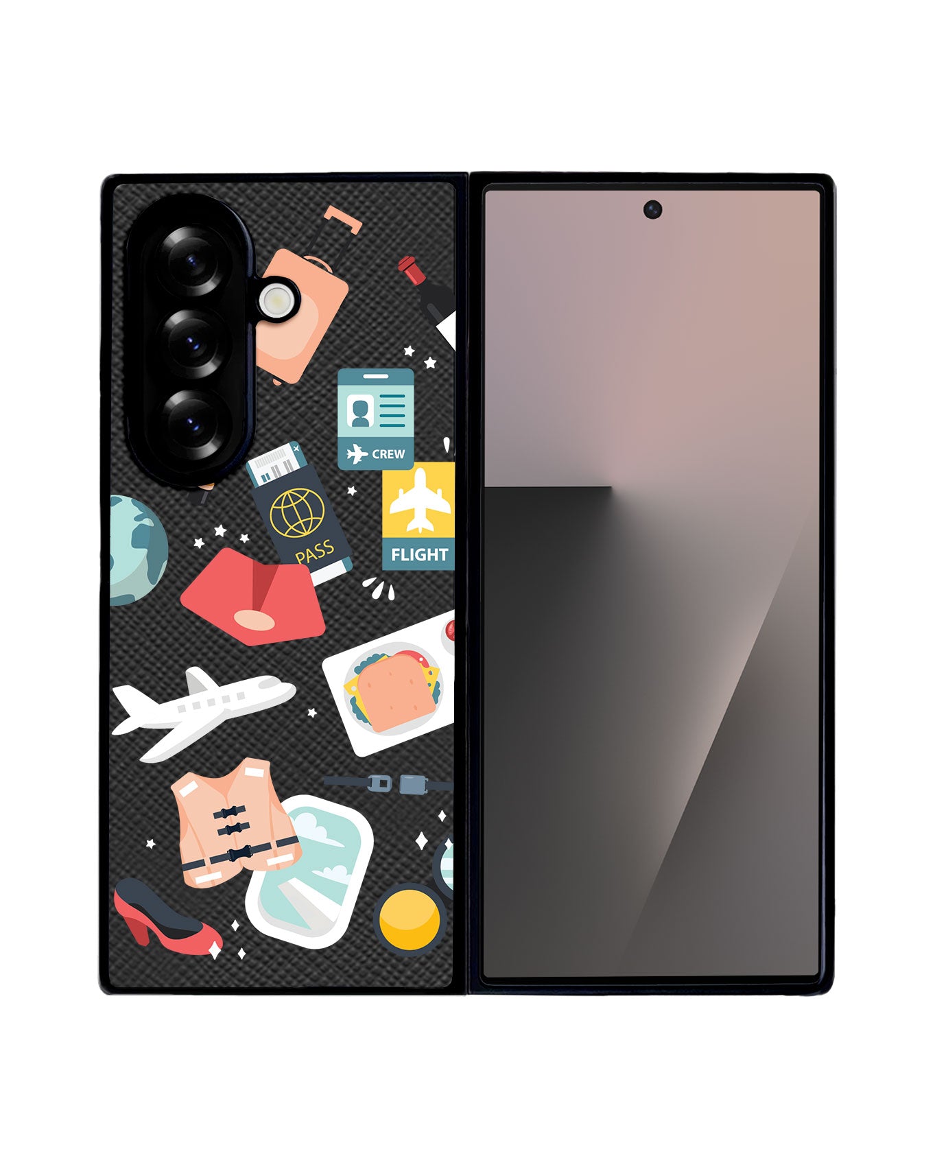 Android Flip / Fold Leather Grip - Stewardess or Flight Attendant