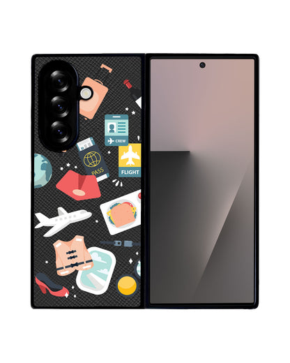 Android Flip / Fold Leather Grip - Stewardess or Flight Attendant