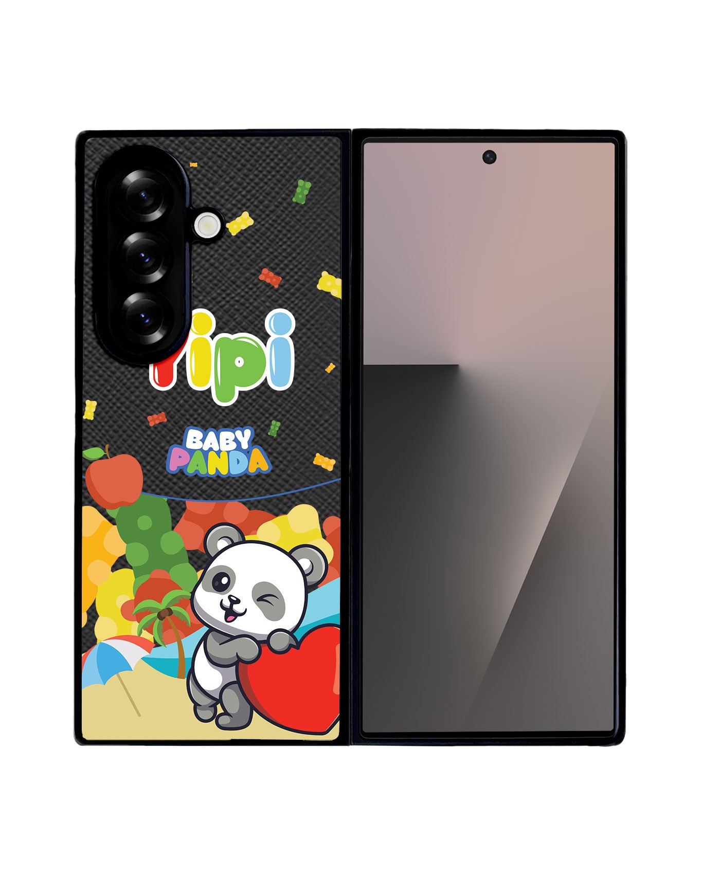 Android Flip / Fold Leather Grip - Yipi Baby Panda