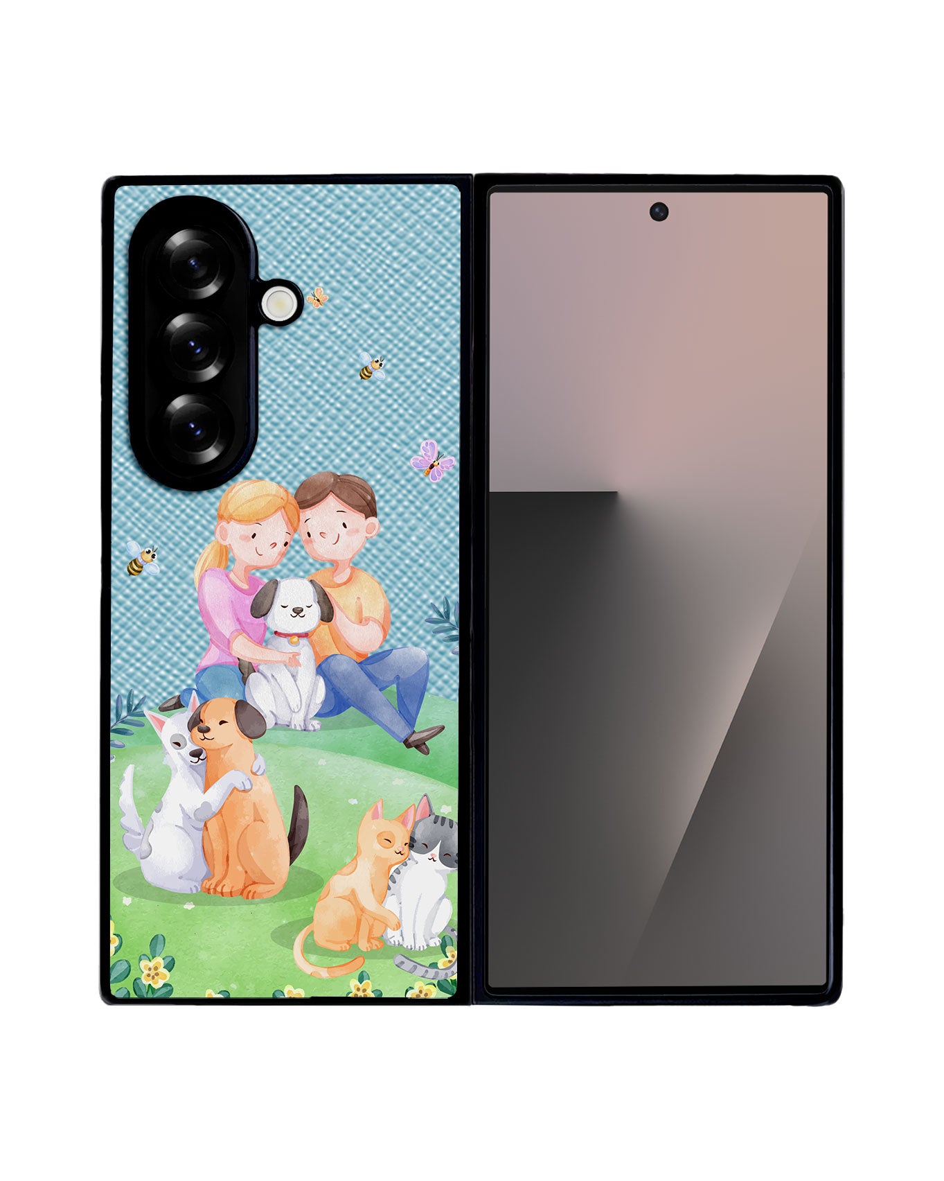 Android Flip / Fold Leather Grip - Adorable Animals