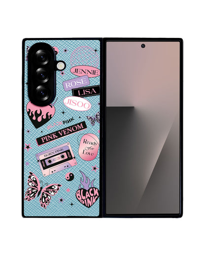 Android Flip / Fold Leather Grip - Blacpink Born Pink