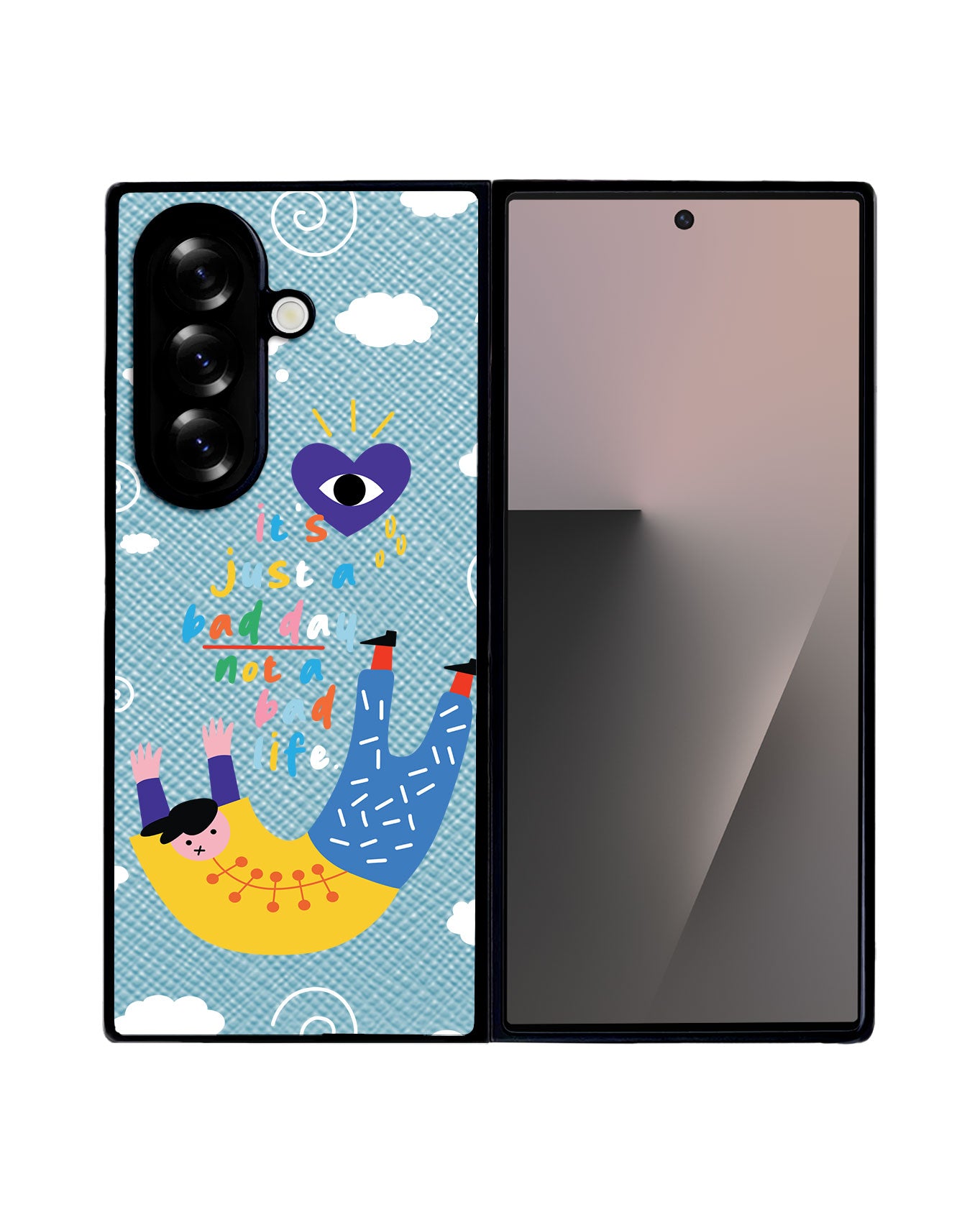 Android Flip / Fold Leather Grip - Bad Day