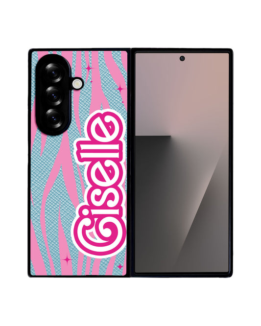 Android Flip / Fold Leather Grip - Barbie Zebra Pattern