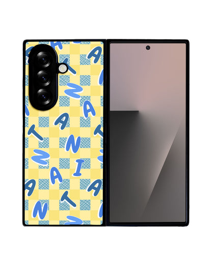Android Flip / Fold Leather Grip - CUSTOM MONOGRAM 3.0 Checkered 3.0