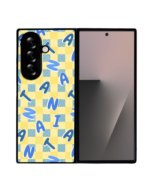 Android Flip / Fold Leather Grip - CUSTOM MONOGRAM 3.0 Checkered 3.0