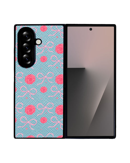 Android Flip / Fold Leather Grip - Coquette Rose