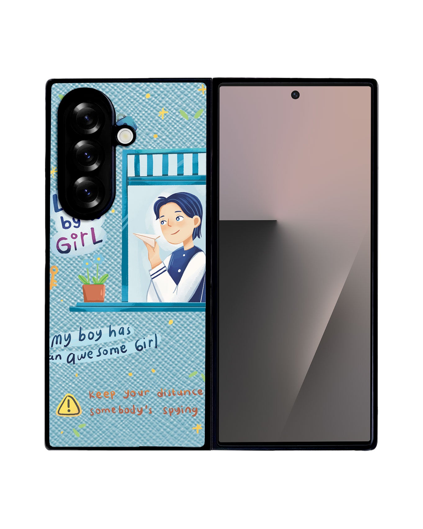 Android Flip / Fold Leather Grip - Crush Boy (Couple Case)