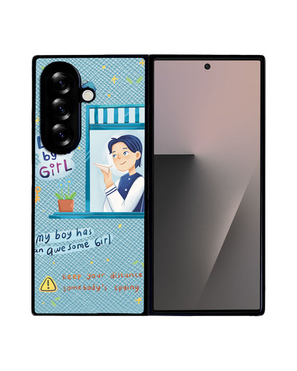 Android Flip / Fold Leather Grip - Crush Boy (Couple Case)