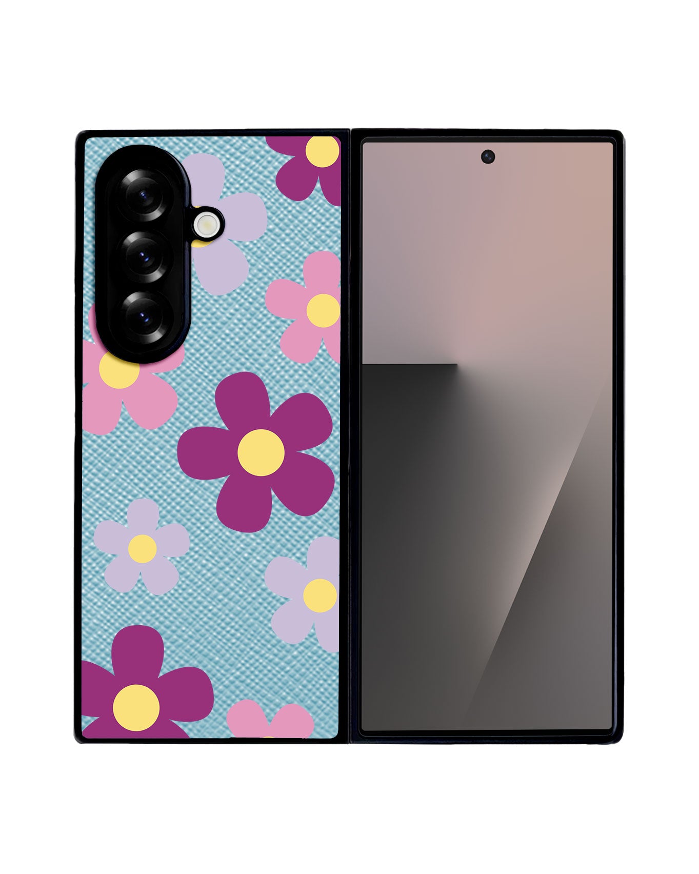 Android Flip / Fold Leather Grip - Daisy Paradise