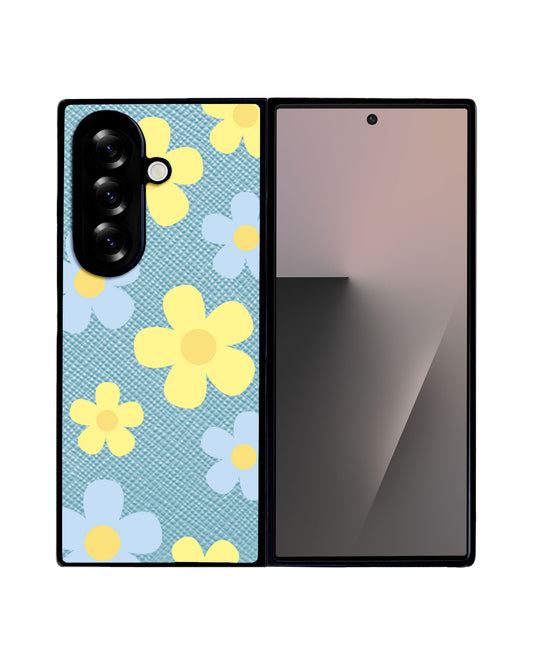 Android Flip / Fold Leather Grip - Daisy Skies