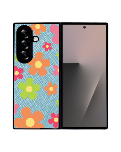Android Flip / Fold Leather Grip - Daisy Sunshine 2.0