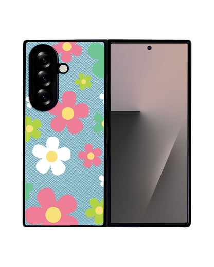 Android Flip / Fold Leather Grip - Daisy Wild