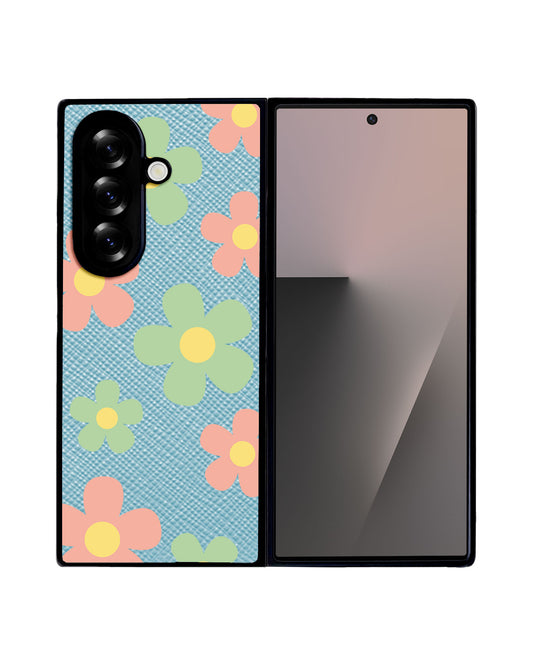 Android Flip / Fold Leather Grip - Daisy Spring