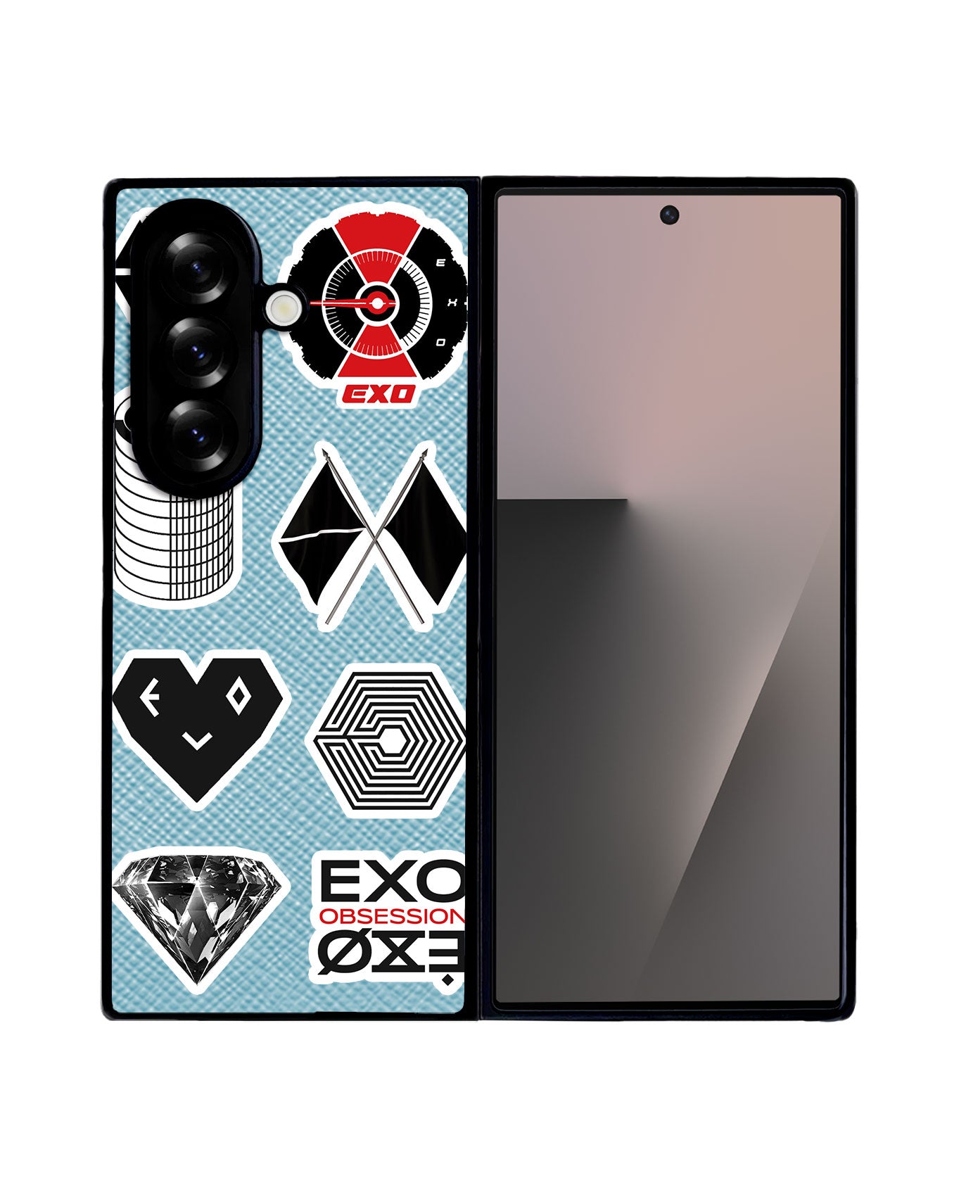 Android Flip / Fold Leather Grip - EXO Sticker Pack