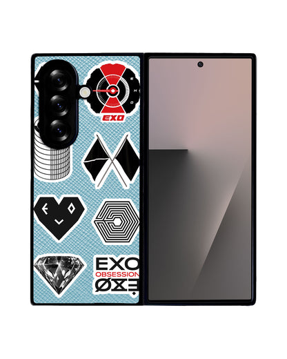 Android Flip / Fold Leather Grip - EXO Sticker Pack