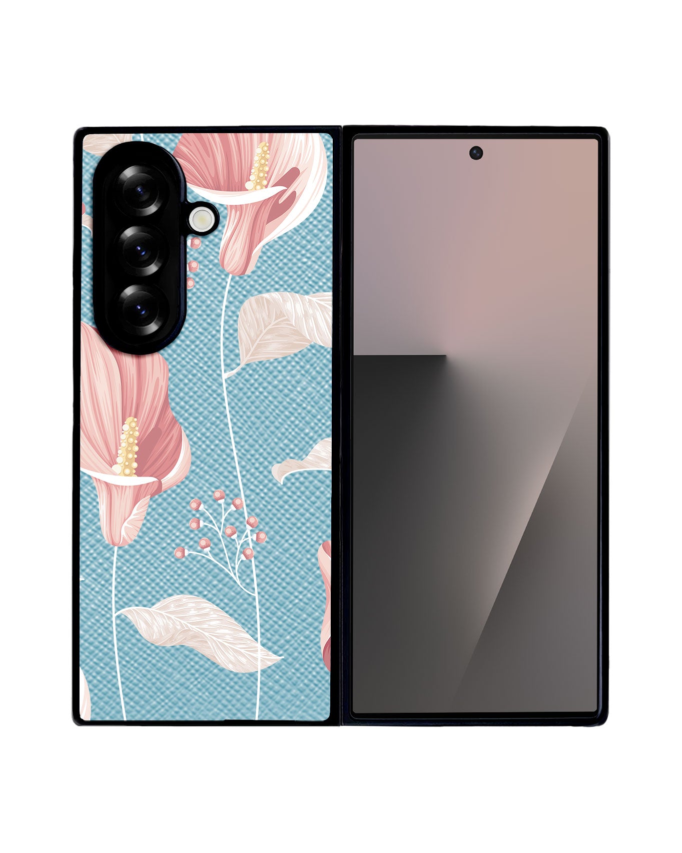 Android Flip / Fold Leather Grip - Easter Lily