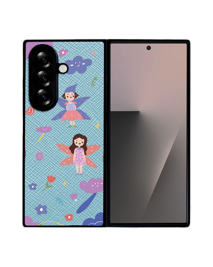 Android Flip / Fold Leather Grip - Fairy Pattern